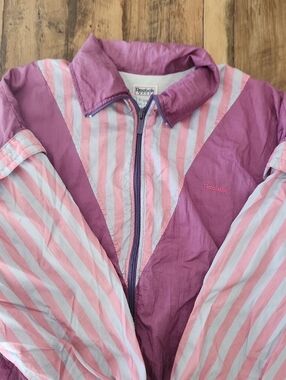 Reebok Two-Tone Striped Vintage Jacket